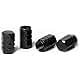 Circuit Performance VC4 Series Black Aluminum Valve Stem Caps (Set of 4)