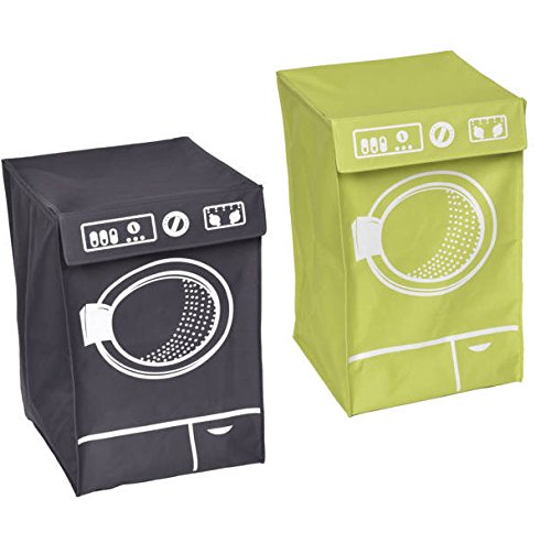 EVIDECO 8704180 Laundry Hamper Bag Basket Clothing Organizer WASHING MACHINE with Top Flap - Polyester and Fiberglass