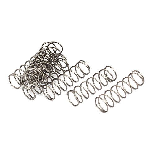 Uxcell 圧縮スプリング 304ステンレス鋼製シルバートーン 0 8mmx11mmx35mm 10個入り