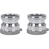 Quafwia 2 pcs Aluminum cam lock fittings (2" Part A) cam groove hose fitting camlock fittings, Male Adapter Female NPT Thread camlock fitting (2&lsquo;&rsquo;)