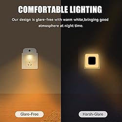 4 Pack Night Light Warm Light Automated On & Off