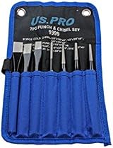 Bergen 7 Piece Punch and Chisel Set Chrome Vanadium Steel CR-V Canvas Pouch view 2