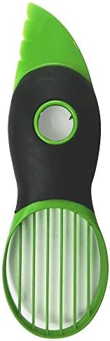 slicer knife Xjoyous 3-in-1 Avocado Slicer,Peeler,Skinner, Pitter and Scooper - Fruit Divider, Split Pit Slice( Green )