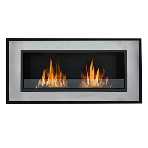 Chimenea de bioetanol empotrable de pared de 47 pulgadas, calentador de