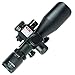 BTC Tactical 2.5-10x40 Rifle Scope with Illuminated Range Finder Reticle and Built-In Red or Green Laser Sight Reflex Picatinny Mount