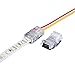 Nicelux CCT Tunable LED Strip Connector 10mm 3 Pin (5PCS) With 9.8 Feet 20 AWG LED Extension Wire, DIY Both Strip to Power and board to board Jumper, Non-waterproof