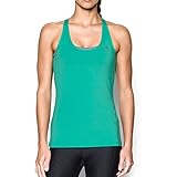 Under Armour Women's HeatGear Armour Racer Tank, Absinthe Green/Metallic Silver, Medium