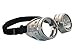 Costume Adventure Chrome Costume Aviator Steampunk Style Costume Goggles in Silver