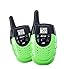 LUITON A7 Mini Durable Walkie Talkie Toy Gift for kids Long Distance Two-Way Ham Radio with Rechargable Lithium Battery Interphone for Outdoor Activities (Green)（Pair）