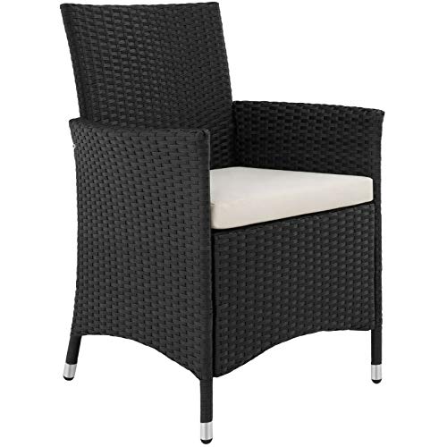 ADHW Poly Rattan GARTENMÖBEL ESSGRUPPE SITZGRUPPE GARTENGARNITUR GARTENSET (Color : Schwarz) – Bild 5
