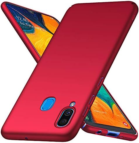 AOBOK Samsung Galaxy A30 Case, Samsung Galaxy A30 Back Cover Slim Sleek Hybrid Rubberised Hard Case for Samsung Galaxy A30 Smartphone, Red