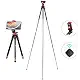 Fotopro Phone Tripod, 39.5 Inch Lightweight Tripod with Bluetooth Remote, Compact and Portable Tripod with Phone Clamp for iPhone, Huawei, Samsung (Blue)