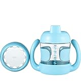 OXO Tot Sippy Cup Set with Bonus Training Lid and Removable Handles (7 oz.) - Aqua