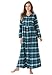 Only Necessities Women's Plus Size Petite Flannel Snap-Front Lounger