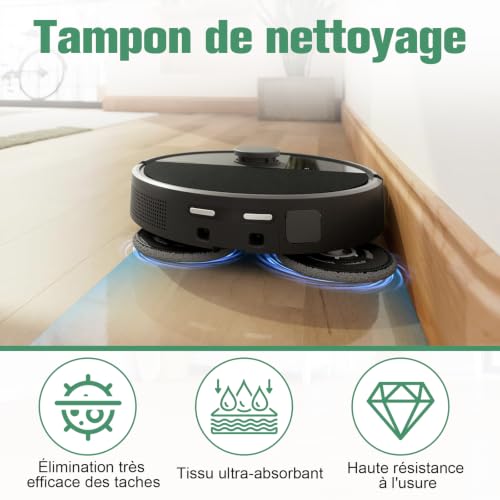 DrRobor Accessories Replacement iRobot Roomba Plus 505/405/507 Combo | 2 Main Brushes, 6 Mops, 6 Dust Bags, 4 Hepa Filters, 6 Side Brushes