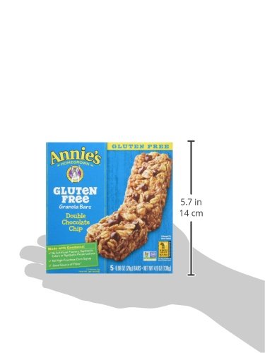 ANNIE’S GLUTEN FREE CHEWY GRANOLA BARS, DOUBLE CHOCOLATE CHIP, 5 BARS, 4.9 OZ