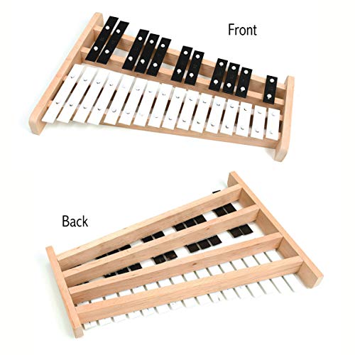 Professional Wooden Alto Full Size Glockenspiel Xylophone with 27 Metal Keys for Adults & Kids