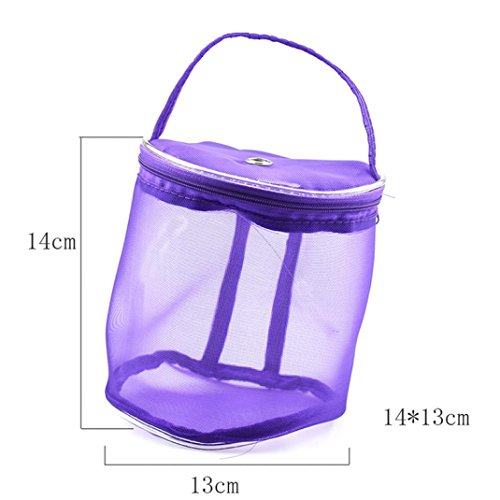 Clearance Deal! Hot Sale! Storage Bag, Fitfulvan New Mesh Bag Lightweight Portable Yarn Crochet Thread Storage Organizer Tote (Purple)