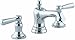 KOHLER 10577-4-CP Bancroft Widespread Bathroom Sink Faucet, Three-Hole Two Handle Bathroom Faucet, 1.2 GPM, Polished Chrome