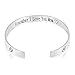 QTMY Remember I Love You Mom Forever and Always Cuff Bracelet Bangle Christmas Mother's Day Gift from Daughter (Titanium steel)