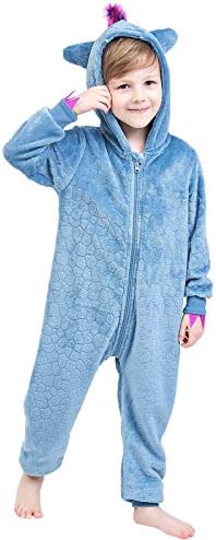 Anna King Kids Animal One-Piece Pajamas Costume Hooded Cosplay Onesies Plush Sleepwear for Girls & Boys Size 2-14
