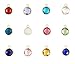 Adabele 1 Set Grade A Mixed Birthstones 6mm Austrian Crystal Beads Gold Plated Copper (12pcs) for Earrings Bracelet Necklace Jewelry Making CCP2-G