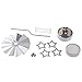RETON 2 Pcs Metal Rotating Tea Light Candle Holder Silver DIY Spinning Tealight Holder for Home Festival Decoration+8pcs Tealight Candles (Heart&Star)