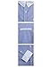 TAM WARE Mens Classic Vertical Striped Fake Pocket Longsleeve Shirt TWCMS01-BLUE-US M