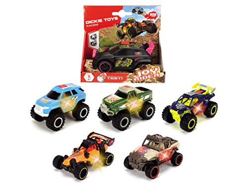 Dickie Toys 203761000 Joyrider, Spielzeugrennauto mit Freilauf, Licht- und Sound, 6 versch. Modelle, 11,5 cm – Bild 5