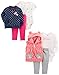 Carter's Baby Girls' 6-Piece Jacket and Vest Set, Denim Quilted/Pink Dot, 6 Months