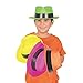 Tytroy Set of 12 Neon Color Plastic Fedora Gangster Party Hats Costume Accessory