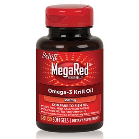 MegaRed 350mg Omega-3 Krill Oil Dietary Supplement (FamilyPackage Pack of 130 Count Total )