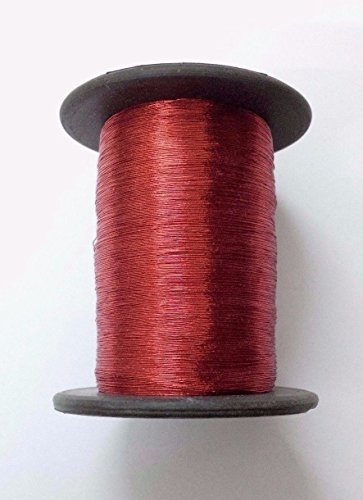 RED - Spool of Shiny Metallic Thread Yarn - For Crochet Sewing Embroidery Handwork Artwork Jewelry