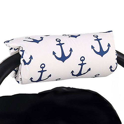 Navy Blue Anchor Car Seat and Baby Carrier Cushion by The Peanut Shell