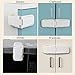[4 Pack] Cabinet Locks Child Safety, Baby Proofing Cabinet Latch for Kitchen Storage Doors, Drawers, Cupboard, Oven, Refrigerator by QJQBMAI(White&Green)