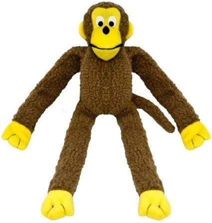 Macaco chalesco brinquedo para cães pelúcia marrom Clearance