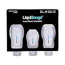 LiquiSnugs - 100% Guaranteed Leak Proof - Silicone Travel Bottles (3 PACK) TSA Approved - by TravelSnugs