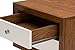Baxton Studio Warwick Two-Tone Modern Accent Table and Nightstand, Walnut/White