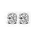 Clear Crystal Magnet Stud Earrings Magnet Earring Unisex Men's Earring Clear--4 Claw