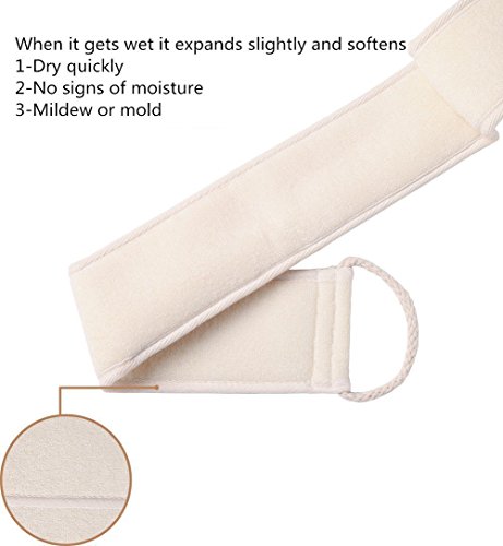 2 Pack Exfoliating Long Loofah Sponge Back Scrubber for Shower, Luffa Back Sponge for Women and Men