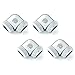 Bitspower Dual Enhance Multi-Link Adapter Fitting for 12mm OD Rigid Tubing, 90 Degree Angle, Silver Shining, 4-Pack
