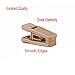 DmsBanga 30PCS Slimline Plastic Finger Clips Pants Hanger Strong Pinch Grip Clips For Velvet Hangers Set Camel Color