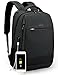 TIGERNU Slim Laptop Backpack Anti Theft Waterproof Mochila Rucksack with USB Charging Port Travel Business School Bag for Men Women Fit 14/15.6 Inch Computer (Black)