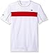 Lacoste Men's Short Sleeve Jersey Tech with Novak Graphic T-Shirt, TH3333, White/Red/Black, X-Large