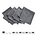 maxmill Jacquard Cloth Napkins 20 x 20 Inch Swirl Pattern 4 Packs Charcoal Solid Washable Polyester Comfortable for Family Dinners Weddings Parties and Banquets