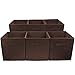 Sorbus Foldable Storage Cubes - 6 Fabric Baskets for Organizing Pantry, Closet, Shelf, Nursery, Playroom, Toy Box, Cubby -11 Inch Dual Handle Collapsible Closet Organizers and Storage Bins (Chocolate)