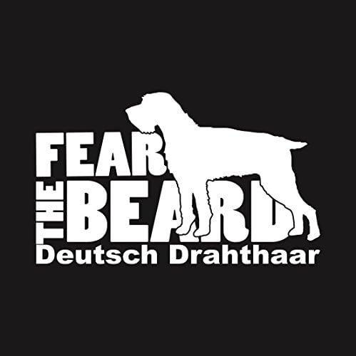 Fear the Beard: Deutsch Drahthaar Car Window Vinyl Decal Sticker