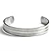 Grooved Stainless Steel Men's Cuff Bracelet