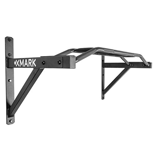 XMark Pull Up Bar, Wall Mounted PullUp Bar, Commercial MultiGrip Wall Mount, Greater Stability