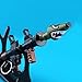 mankecheng Games Metal 1/6 Metal Shark Rocket Launcher Gun Model Figure Arts Toys Collection Keychain Gift